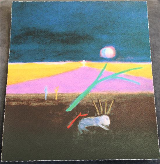 § Craigie Aitchison (1926-2009) Candy Dead, 12 x 10in., unframed